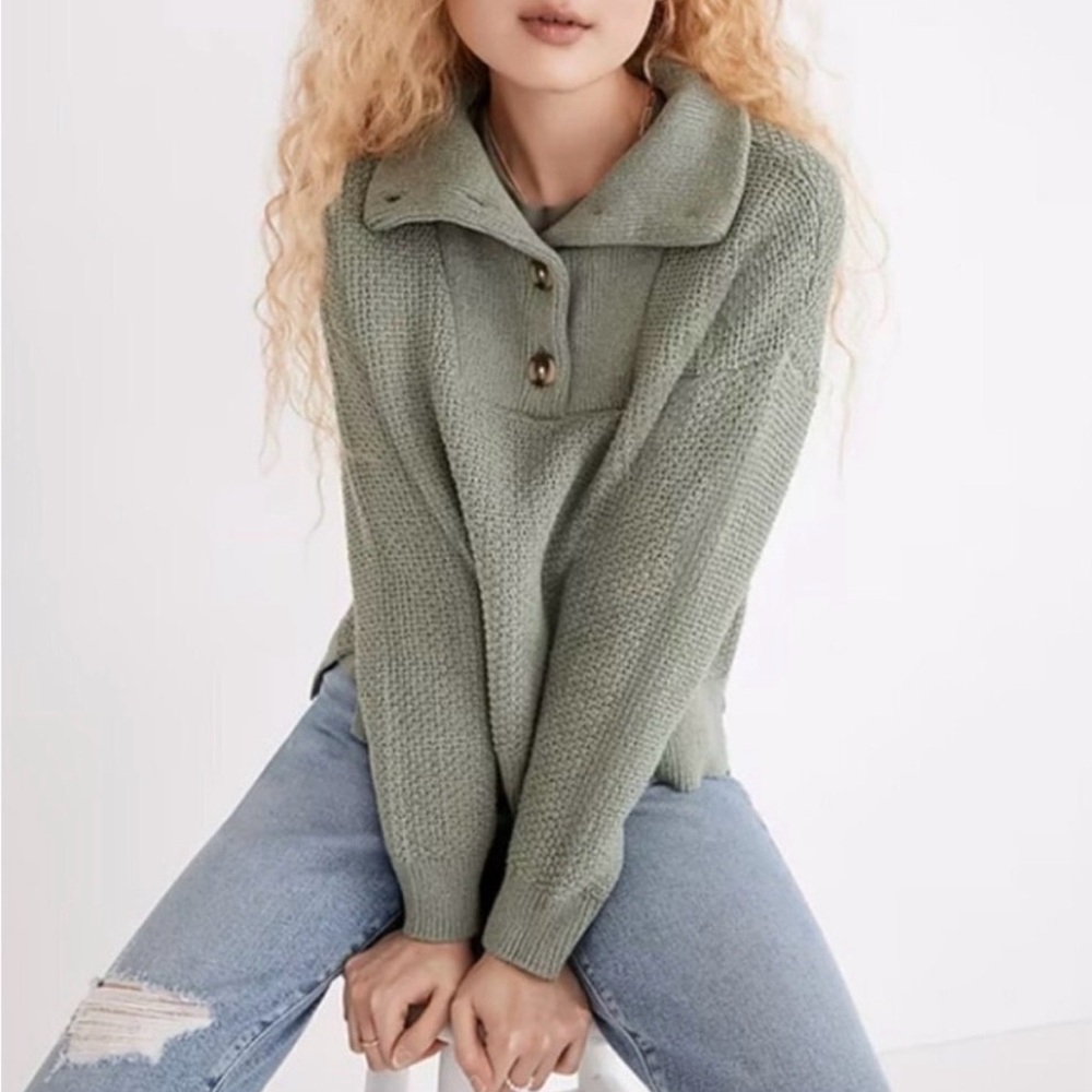 Madewell Sage Green Cowl Neck Sweater